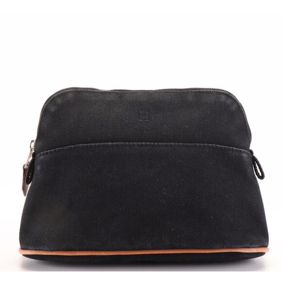 Hermès Bolide Trousse de Voyage Canvas Cosmetic Pouch – Black - Picture 1 of 7